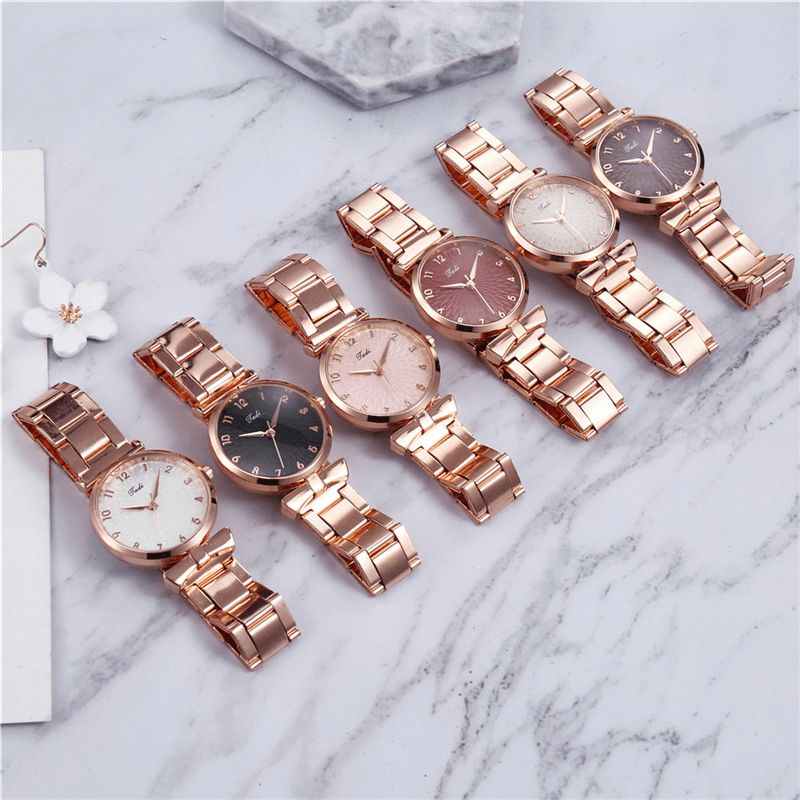 Moda Codzienne Damskie Wristwatch Alloy Wrist Zegarek Bransoletka Wodoodporne Zegarki Kwarcowe