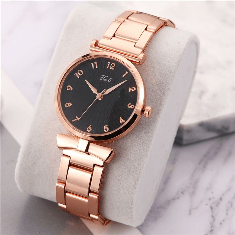 Moda Codzienne Damskie Wristwatch Alloy Wrist Zegarek Bransoletka Wodoodporne Zegarki Kwarcowe