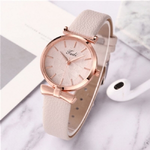 Moda Codzienne Eleganckie Zegarki Damskie Skórzany Pasek Dial Rose Gold Wrist Alloy Case Zegarek Kwarcowy