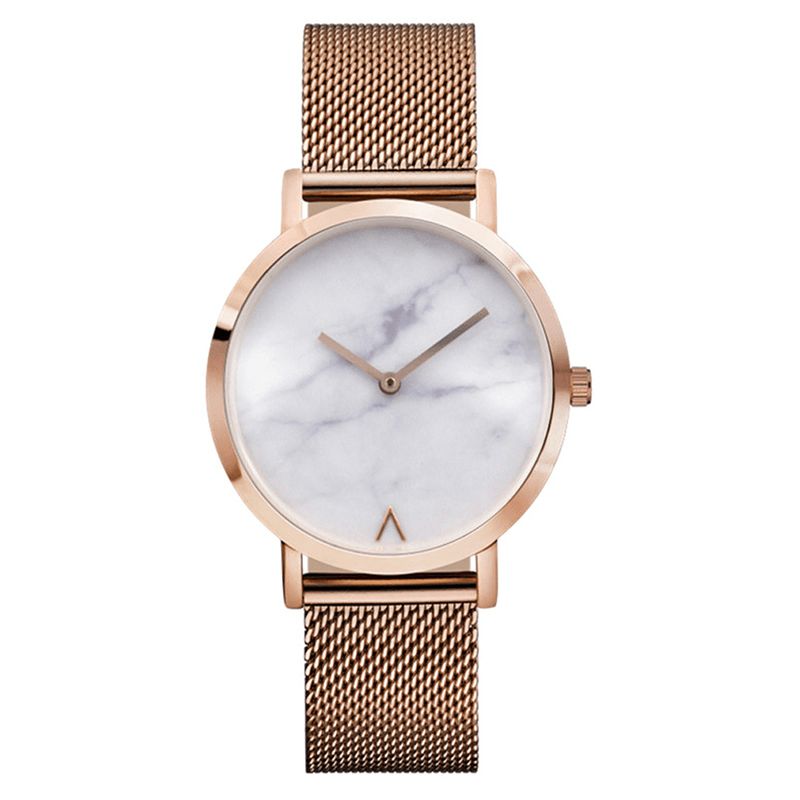 Moda Marmurowa Tarcza Pasek Ze Stali Nierdzewnej Codzienne Damskie Quartz Watch