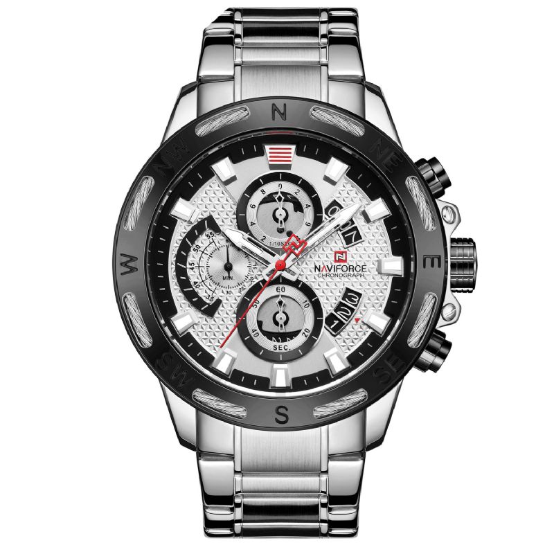 Naviforce 9165 Chronograph Business Style Męskie Zegarek Luminous Display Quartz Watch