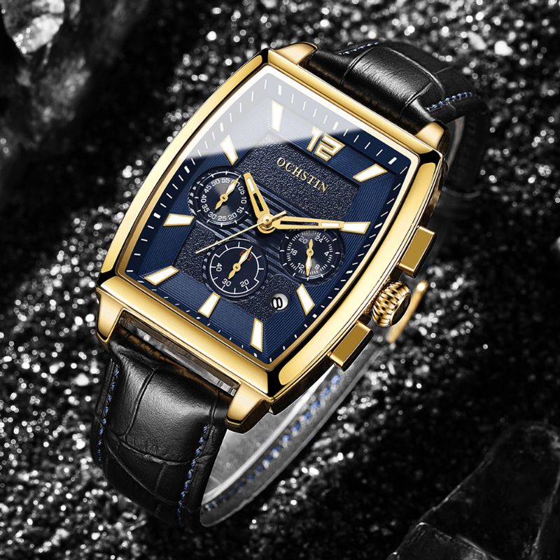 Ochstin Gq6133 Business Style Męskie Wrist Zegarek Kalendarz Luminous Display Zegarki Kwarcowe