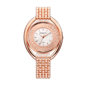 Rebirth Re079 Moda Damskie Quartz Zegarek Ladies Luxury Diamond Steel Strap Bracelet Watch