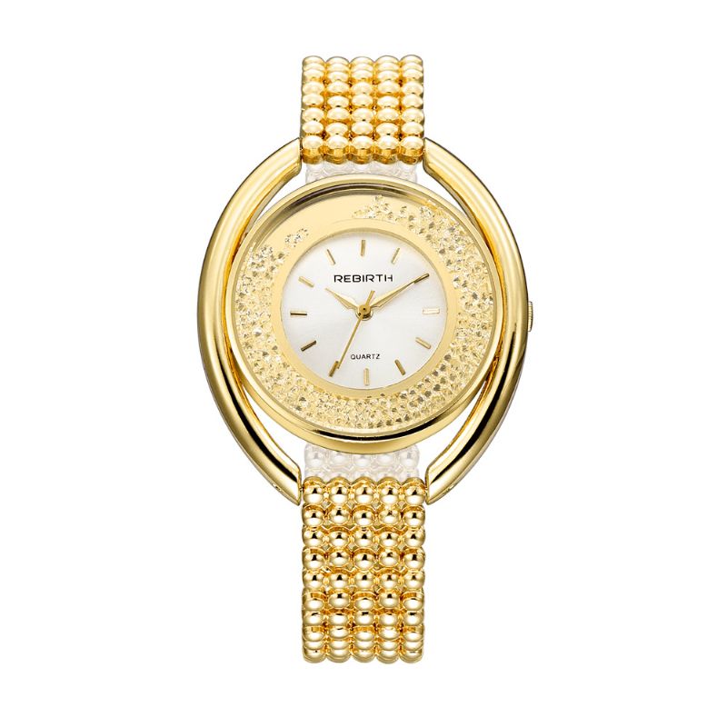 Rebirth Re079 Moda Damskie Quartz Zegarek Ladies Luxury Diamond Steel Strap Bracelet Watch