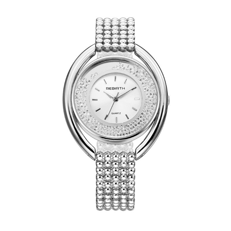 Rebirth Re079 Moda Damskie Quartz Zegarek Ladies Luxury Diamond Steel Strap Bracelet Watch