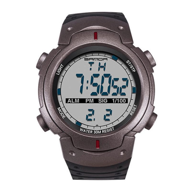 Sanda 269 Cyfrowy Zegarek Luminous Motion Stoper Kalendarz Alarm Zegarek Outdoor Sport Watch