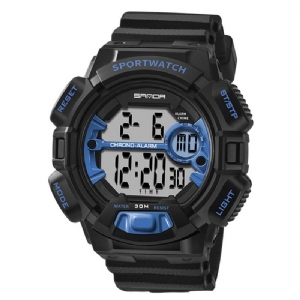 Sanda 319 Cyfrowy Zegarek Luminous Display Kalendarz Alarm Stoper Zegarek Outdoor Sport Watch