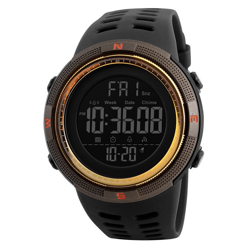 Skmei 1251 Odliczanie Double Time Digital Zegarek Męskie Chronograph Elektroniczny Zegarek Sportowy