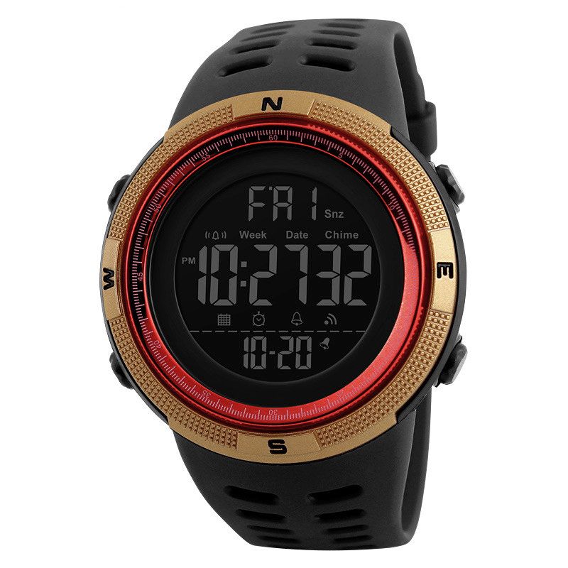 Skmei 1251 Odliczanie Double Time Digital Zegarek Męskie Chronograph Elektroniczny Zegarek Sportowy