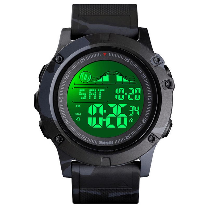 Skmei 1476 Duża Tarcza Wielofunkcyjny Chronograf Alarm Outdoor Sports Wodoodporny Męski Zegarek Cyfrowy Zegarek