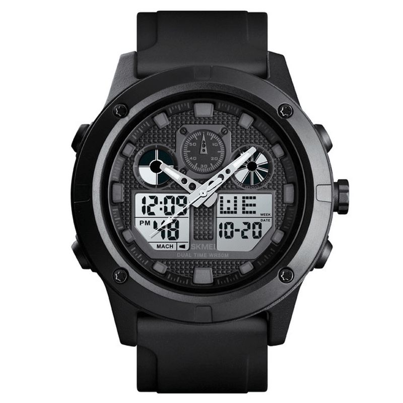 Skmei 1514 Outdoor Sports 50M Wodoodporny Chronograf Stoper Cyfrowy Zegarek Męski Zegarek