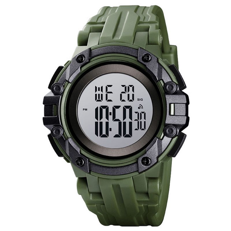 Skmei 1545 Alarm Chronograph Luminous 5Atm Sportowy Męski Zegarek Sportowy W Stylu Wojskowym