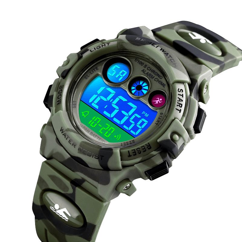 Skmei 1547 Energetic Dial Design Led + El Lights 5Atm Sportowy Zegarek Cyfrowy Dla Dzieci