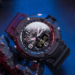 Skmei 1617 Led Light Sport Męskie Cyfrowy Zegarek 5Atm Wodoodporny Stoper Camouflage Dual Display Watch