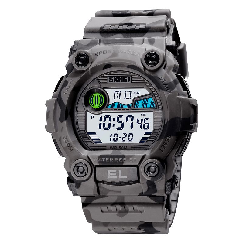 Skmei 1633 Chronograf Sportowy Zegarek Męski Luminous Display Wodoodporny Zegarek Cyfrowy Led