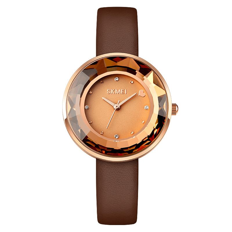 Skmei 1707 Moda Damskie Zegarek Trójwymiarowe Lustro Do Cięcia Proste Małe Tarcze Lady Quartz Watch