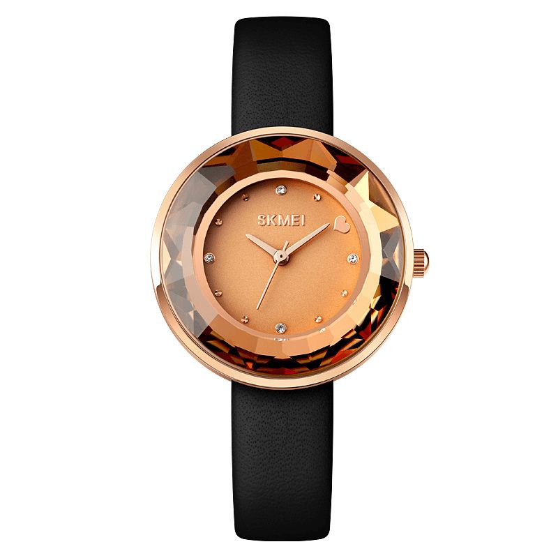 Skmei 1707 Moda Damskie Zegarek Trójwymiarowe Lustro Do Cięcia Proste Małe Tarcze Lady Quartz Watch