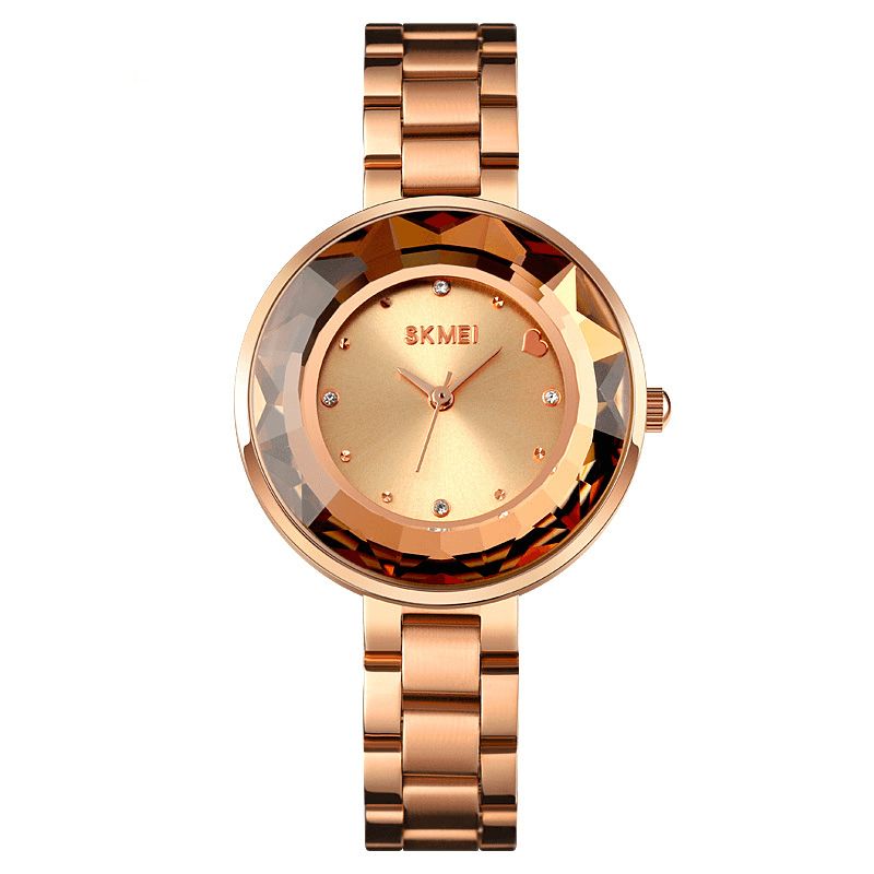 Skmei 1707 Moda Damskie Zegarek Trójwymiarowe Lustro Do Cięcia Proste Małe Tarcze Lady Quartz Watch