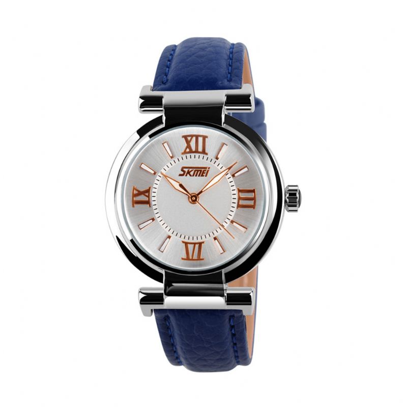 Skmei Moda Damskie Zegarek Wodoodporny Skórzany Pasek Codzienne Quartz Watch