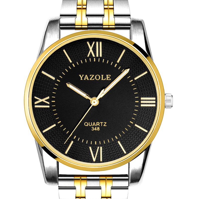 Yazole 348 Full Steel Męskie Moda Business Style Liminous Display Quartz Watch