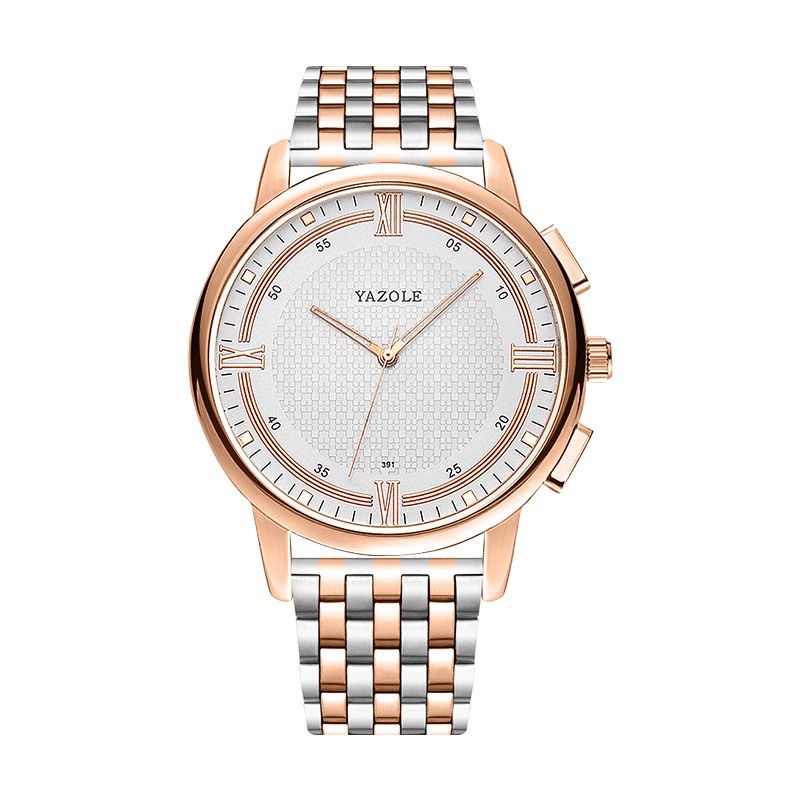 Yazole 391 Moda Codzienne Luminous Hollow-Out Pointer Dial 3Atm Wodoodporny Męski Zegarek Kwarcowy