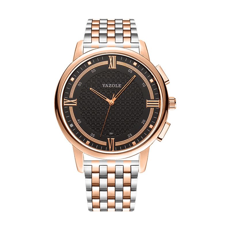 Yazole 391 Moda Codzienne Luminous Hollow-Out Pointer Dial 3Atm Wodoodporny Męski Zegarek Kwarcowy