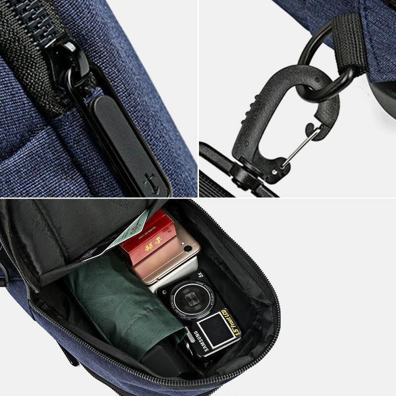 Mężczyźni Oxford Wodoodporna Torba Na Klatkę Piersiową Usb O Dużej Pojemności Messenger Crossbody Bag