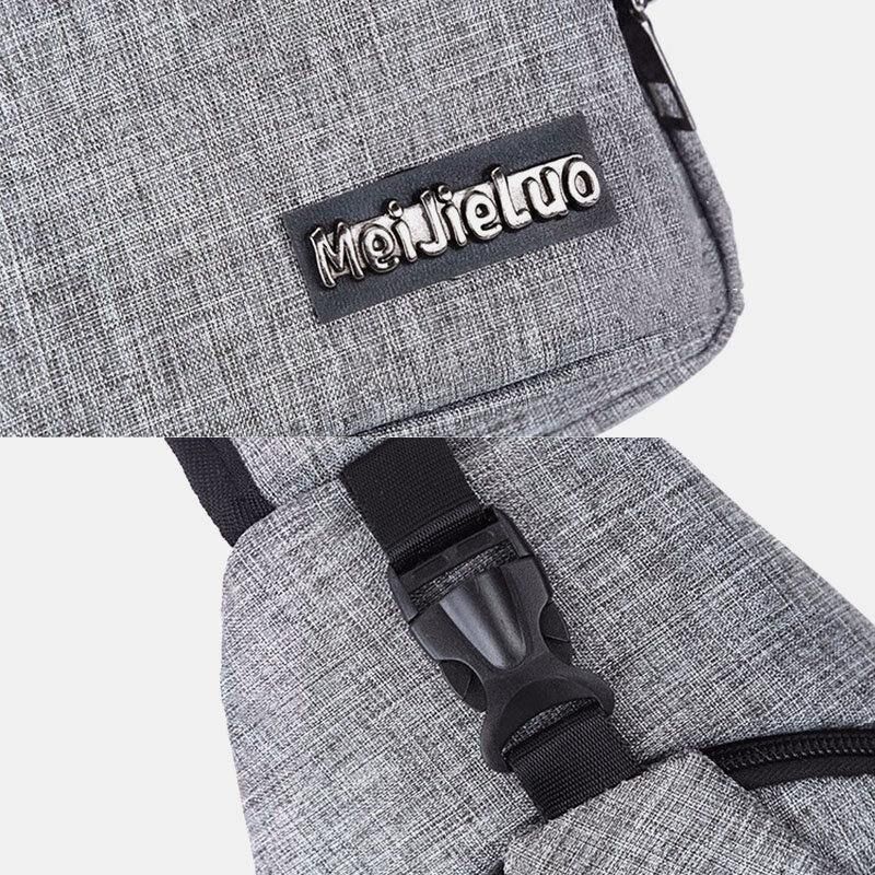 Męska Torba Na Ramię Oxford Cloth Usb Do Ładowania Z Wieloma Kieszeniami O Dużej Pojemności Wodoodporna Torba Na Klatkę Piersiową