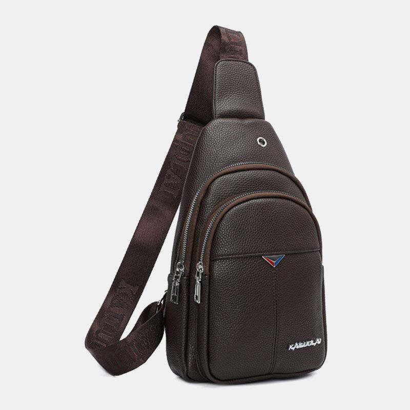 Męska Torba Ze Sztucznej Skóry Na Co Dzień Outdoor Moda Duża Pojemność Crossbody Bag Torba Na Klatkę Piersiową