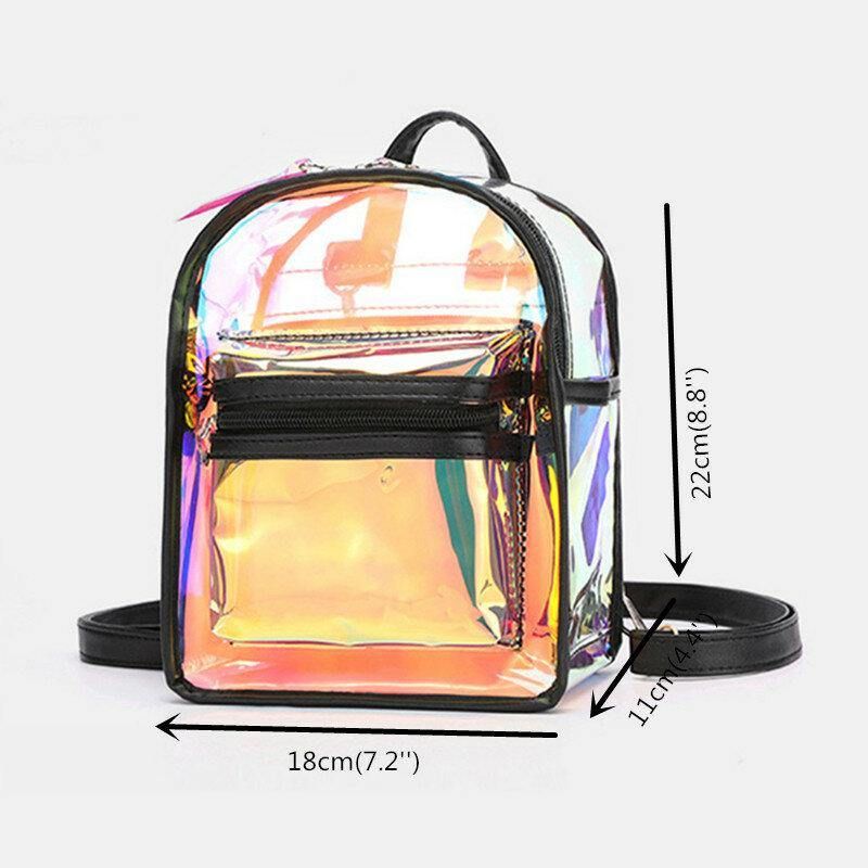 Kobiety 2 Szt. Przezroczysta Galaretka Multi-Carry Mini Plecak Crossbody Bag Torebka