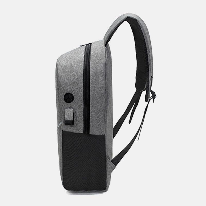 Mężczyźni 3 Sztuk Nylon Usb Ładowanie Odporność Na Zużycie Moda Codzienne Torba Na Laptopa Plecak Torba Crossbody Torba Kopertówka