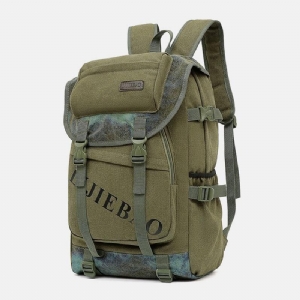 Mężczyźni Canvas Duża Pojemność Tactical Outdoor Traveling 14-Calowy Plecak Na Laptopa Plecak Szkolny