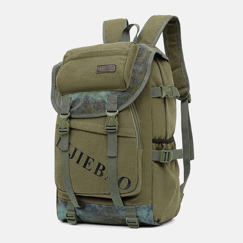 Mężczyźni Canvas Duża Pojemność Tactical Outdoor Traveling 14-Calowy Plecak Na Laptopa Plecak Szkolny