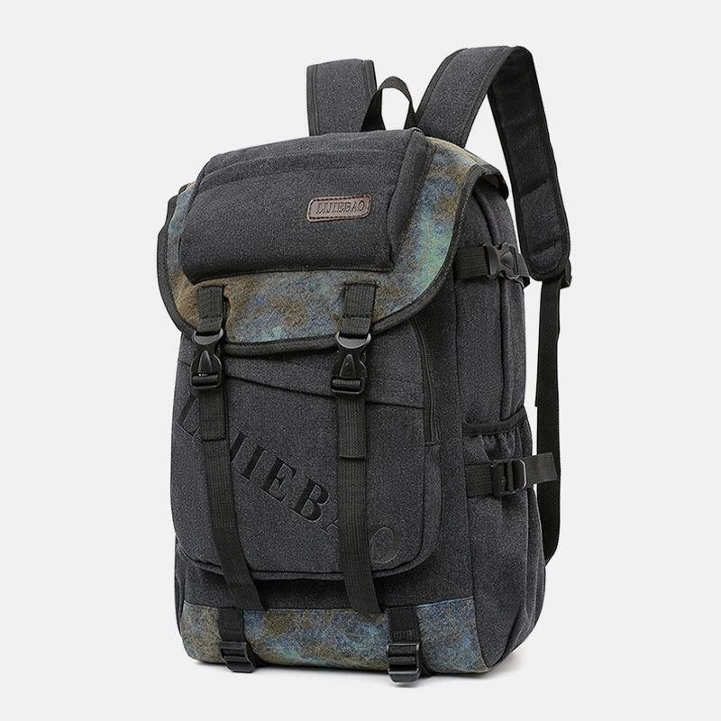 Mężczyźni Canvas Duża Pojemność Tactical Outdoor Traveling 14-Calowy Plecak Na Laptopa Plecak Szkolny