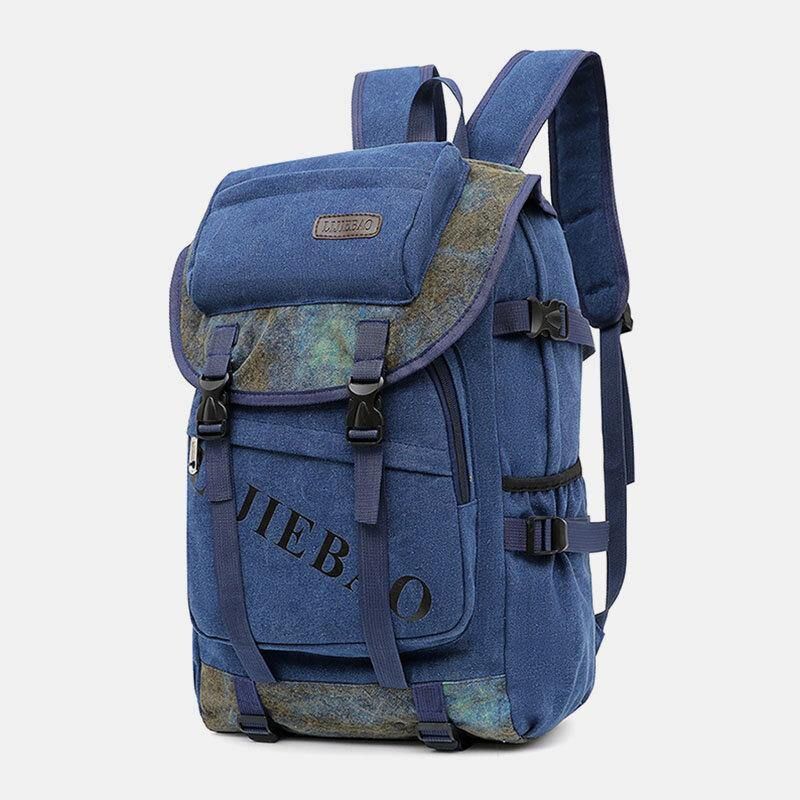 Mężczyźni Canvas Duża Pojemność Tactical Outdoor Traveling 14-Calowy Plecak Na Laptopa Plecak Szkolny