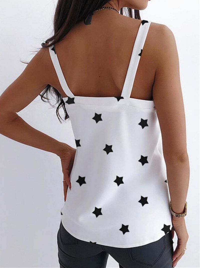 Codzienne Loose Star Printed Summer Tank Tops Dla Kobiet