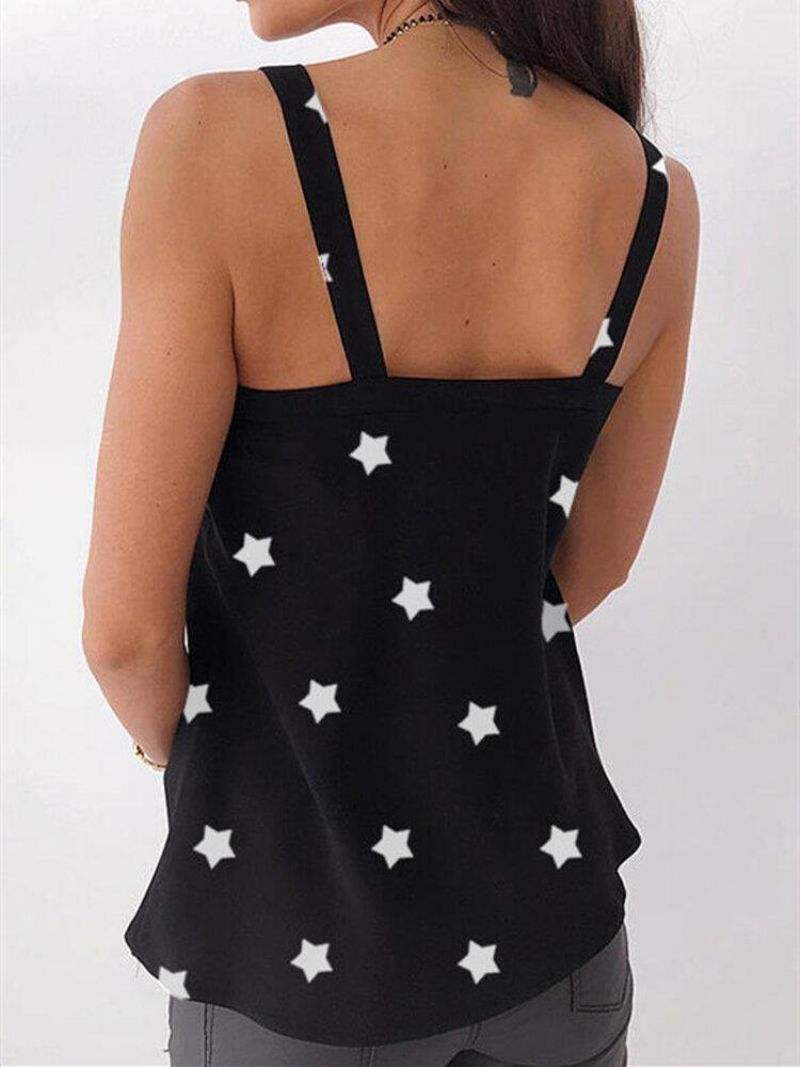 Codzienne Loose Star Printed Summer Tank Tops Dla Kobiet