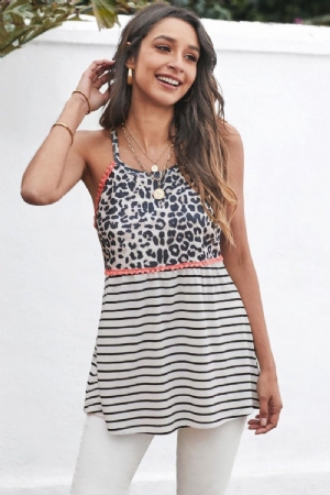 Leopard & Stripe Print Tank