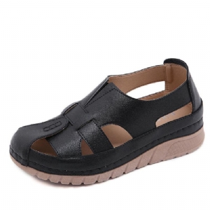 Kobiety Retro Closed Toe Antypoślizgowe Lekkie Slip On Sandały Rybaka