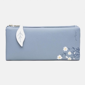 Damska 13 Miejsc Na Karty Bifold Flower Printed Long Wallet Bags Bag