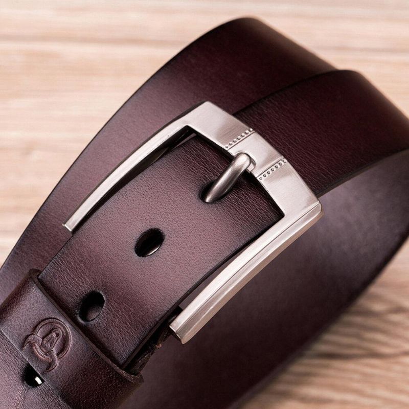 Bullcaptain Skórzana Maść Z Prawdziwej Skóry Business Codzienne Pin Buckle Belt Skórzany Pasek Dla Mężczyzn