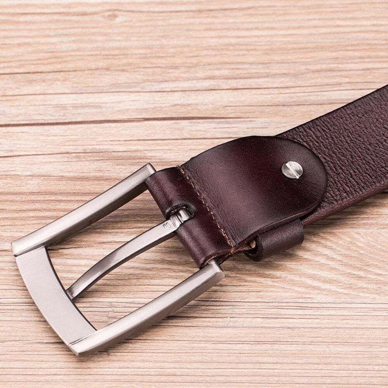 Bullcaptain Skórzana Maść Z Prawdziwej Skóry Business Codzienne Pin Buckle Belt Skórzany Pasek Dla Mężczyzn