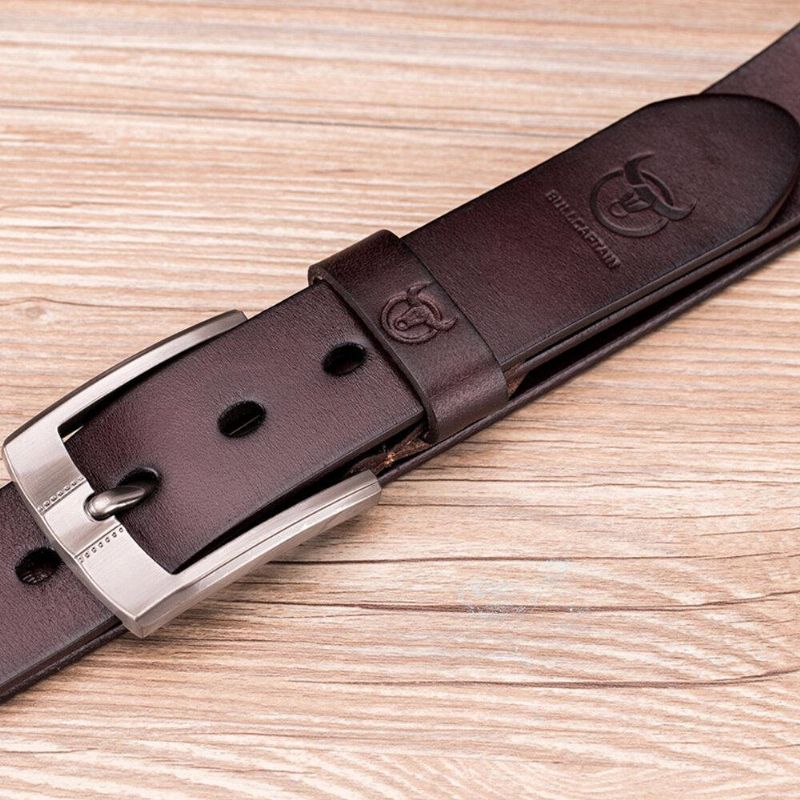 Bullcaptain Skórzana Maść Z Prawdziwej Skóry Business Codzienne Pin Buckle Belt Skórzany Pasek Dla Mężczyzn