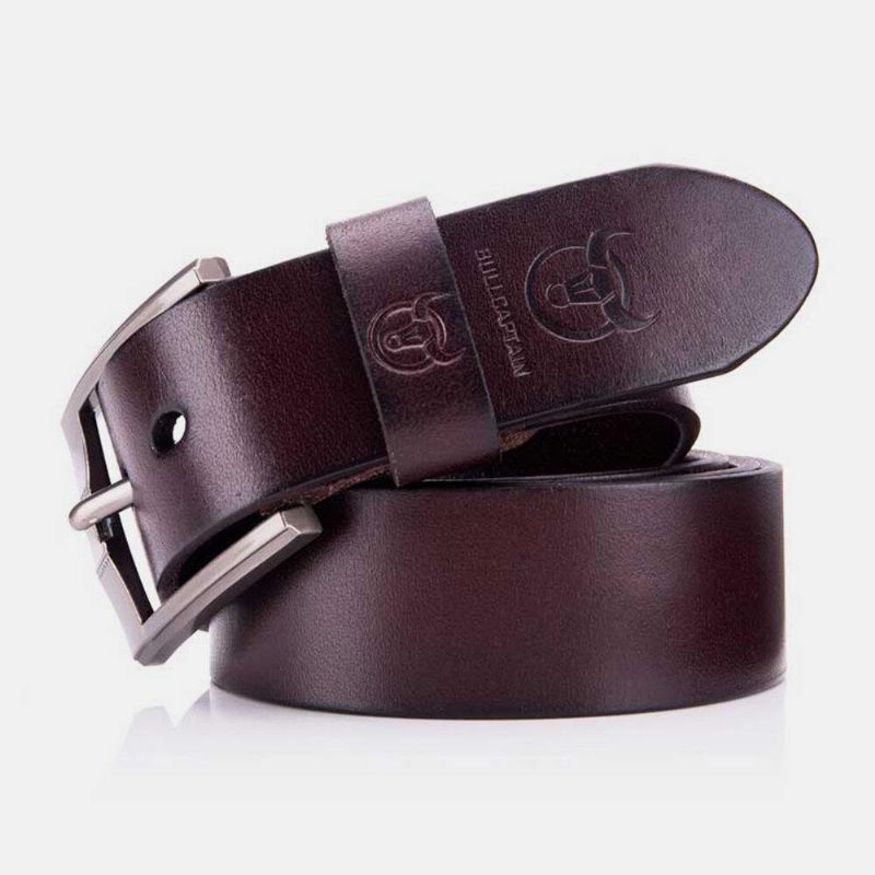 Bullcaptain Skórzana Maść Z Prawdziwej Skóry Business Codzienne Pin Buckle Belt Skórzany Pasek Dla Mężczyzn