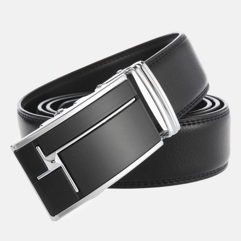 Męska Skórzana Prostokątna Automatyczna Klamra 3.5 Cm Codzienne Business Wild Belt