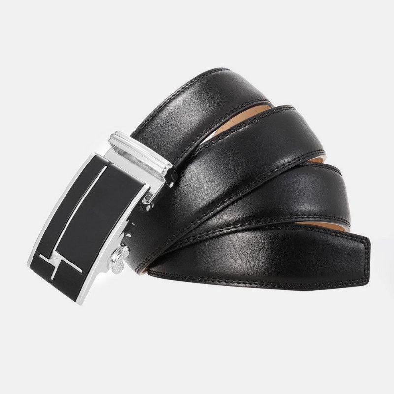 Męska Skórzana Prostokątna Automatyczna Klamra 3.5 Cm Codzienne Business Wild Belt