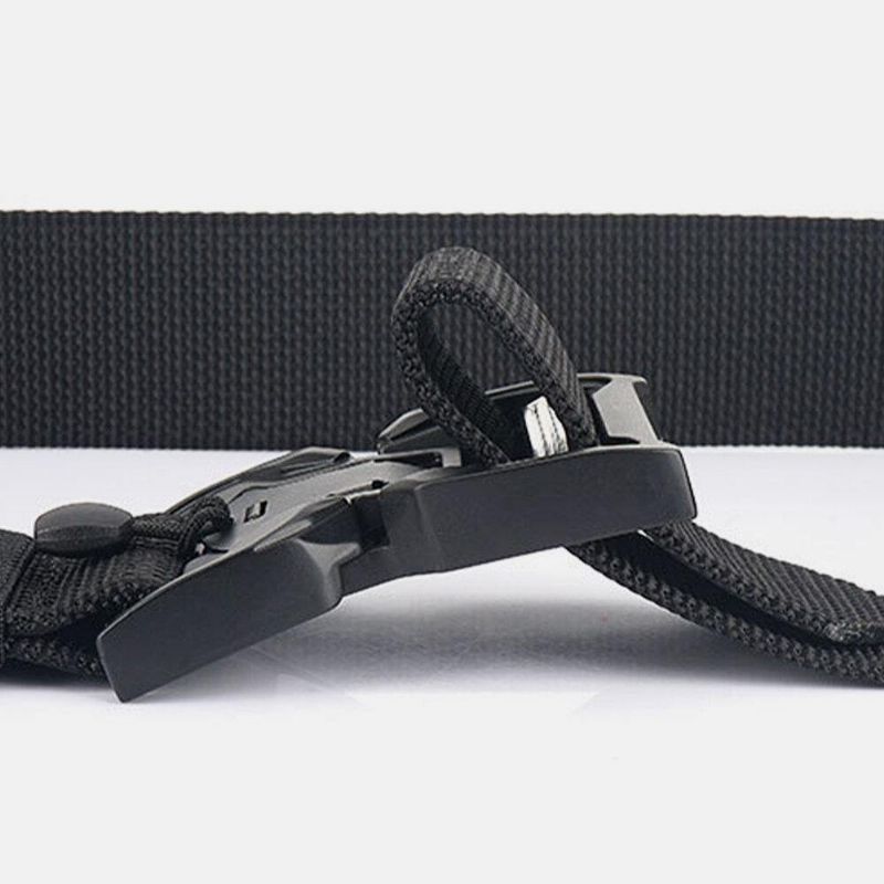 Męskie Nylonowe Plecione 125Cm Magnes Quick Release Buckle Odporne Na Zużycie Outdoor Military Training Pasy Taktyczne