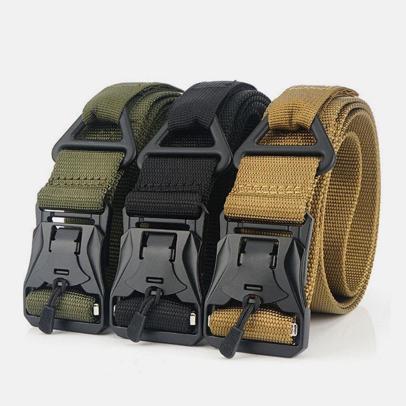 Męskie Nylonowe Plecione 125Cm Magnes Quick Release Buckle Wielofunkcyjne Outdoor Military Training Pasy Taktyczne