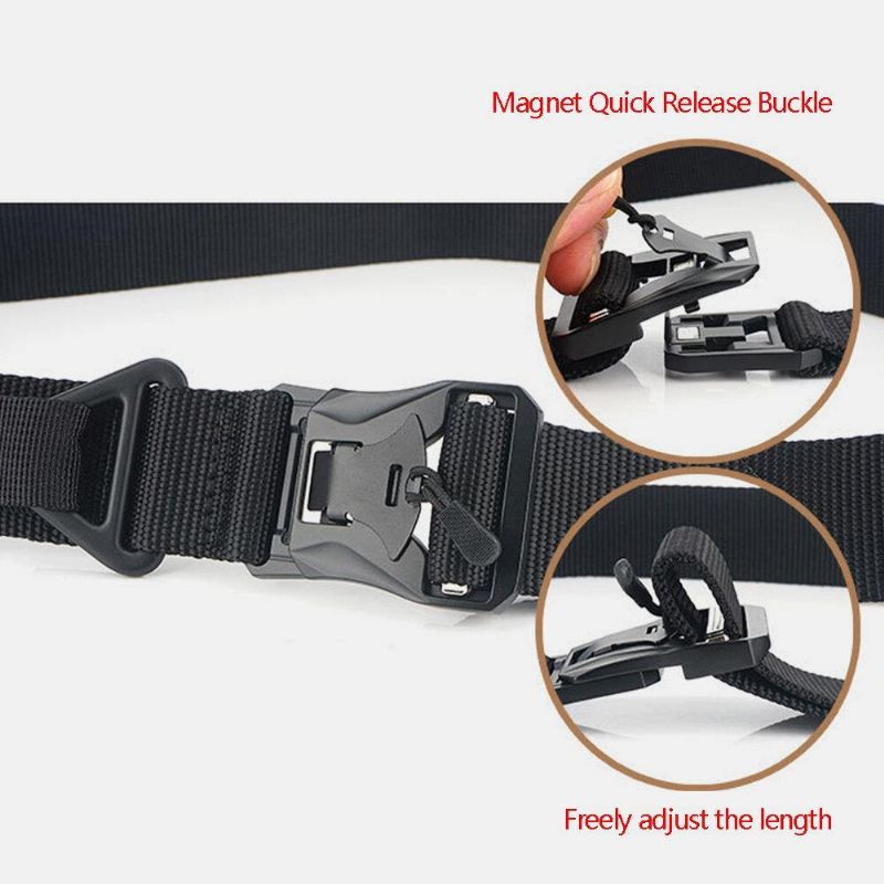 Męskie Nylonowe Plecione 125Cm Magnes Quick Release Buckle Wielofunkcyjne Outdoor Military Training Pasy Taktyczne