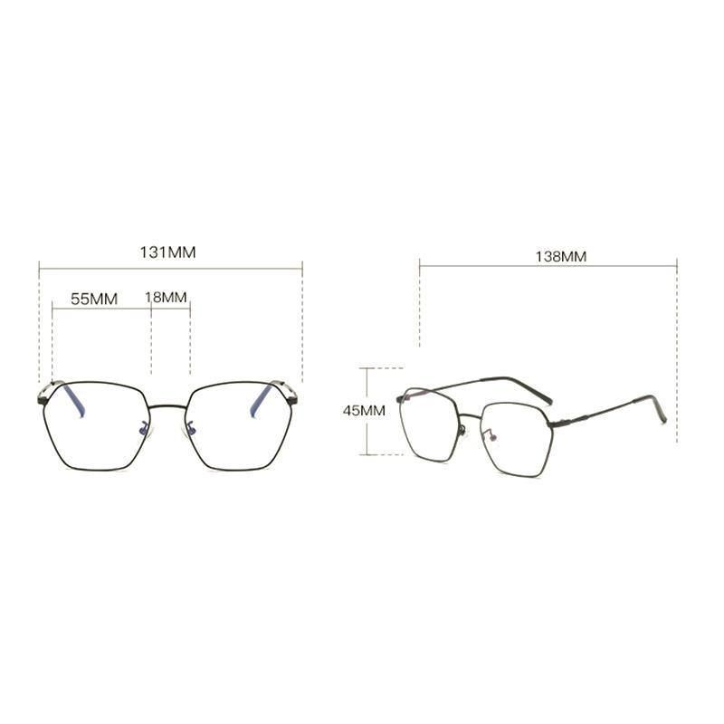 Anty-Niebieskie Światło Vogue Computer Square Clear Lens Okulary